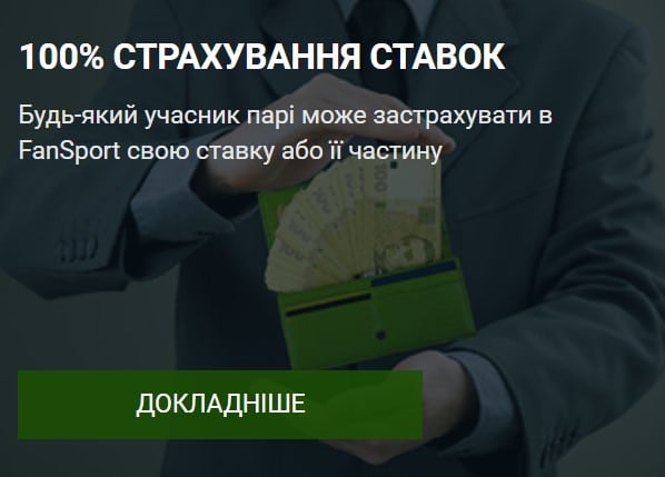 100% страховка ставок - Фан Спорт