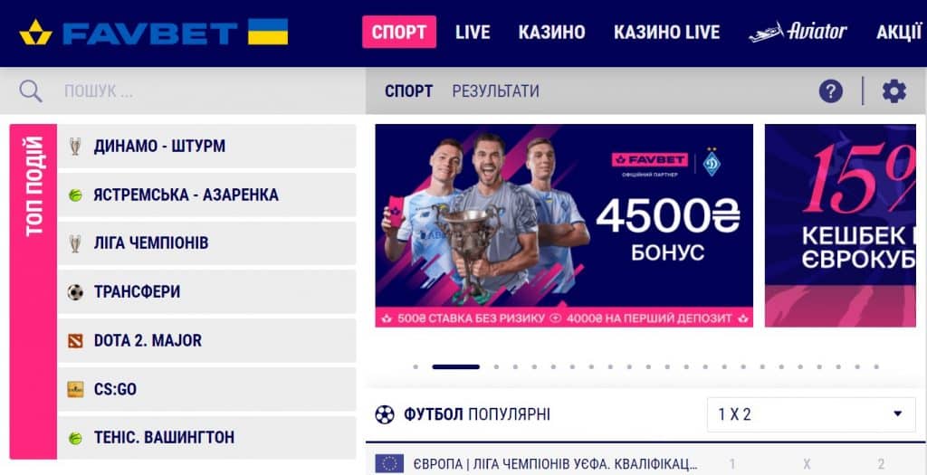 Favbet огляд всієї важливої інформації